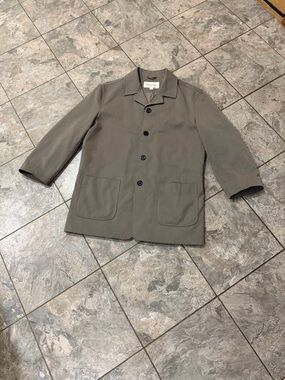 Vintage Pronto Uomo Jacket / Coat / Blazer 90s Lined Olive Gray women Size S